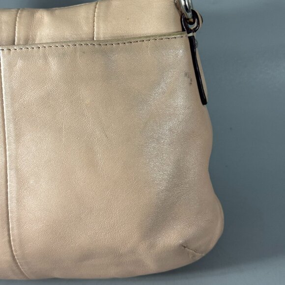 COACH Soho Shell Pearlescent Leather Flap Small Crossbody Purse Bag - Picture 8 of 16